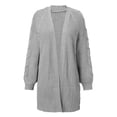 thumbnail image 1 of Vedolay Womens Suit Jackets Women's Solid Color Open Front Office Long Sleeve Fashion Jacket with Pockets,Gray 3XL, 1 of 4