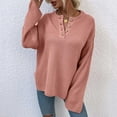 thumbnail image 1 of Vedolay Womens Sweater Fall Women's Striped Fashion 2023 Sweaters Collared Oversized Pullover Tunic Tops,Pink M, 1 of 5
