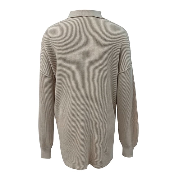 Vedolay Womens Sweater Women's Crewneck Oversized Pullover 2023 Fall Cable Knit Long Sleeve Sweaters,Beige XL