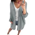 thumbnail image 1 of Vedolay Womens Sweaters Knit Cardigan Sweater Loose Fit Casual Solid Color Jacket Coat Gray,One Size, 1 of 5