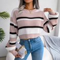 thumbnail image 1 of Vedolay Womens Sweaters Women's Sweaters Causal Long Sleeve V Neck Lightweight Pullover Top,Pink S, 1 of 5