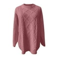 thumbnail image 1 of Vedolay Womens Sweaters Women's Sweaters V Neck Long Sleeve Color Block Striped Casual Knit Pullover Tops,Pink M, 1 of 4