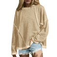 thumbnail image 1 of Vedolay Womens Sweatshirts Casual Pullover Long Sleeve Basic Crew Neck Sweatshirt Khaki,S, 1 of 5
