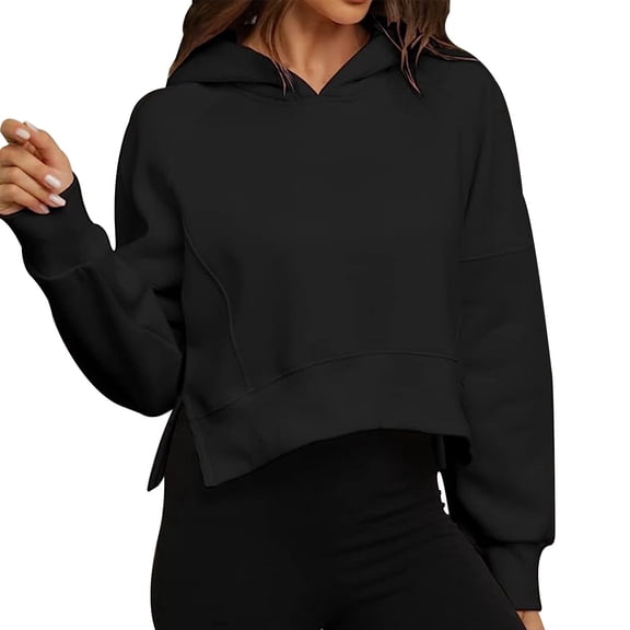 Vedolay Womens Sweatshirts Fashion 2023 Loose Soft Long Sleeve Pullover Tops Women's Shirts Zip up Hoodie Y2k Black,2XL