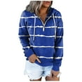 thumbnail image 1 of Vedolay Womens Sweatshirts Women's 2023 Oversized Hooded Sweatshirts Casual Long Sleeve Pullover Loose Lightweight Fall Clothes,Blue XL, 1 of 5