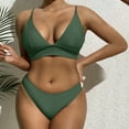 thumbnail image 1 of Vedolay Womens Swimsuits Tankini Two Piece Tankini Swimsuits for Women Tummy Control Bathing Suits Ruffle V Neck Swimwear with Shorts,Green L, 1 of 5