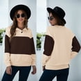 thumbnail image 1 of Vedolay Womens T Shirts Women's Tops Long Sleeve Loose Pullover Casual Ladies Solid Striped Crewneck Sweatshirts,Beige XL, 1 of 5