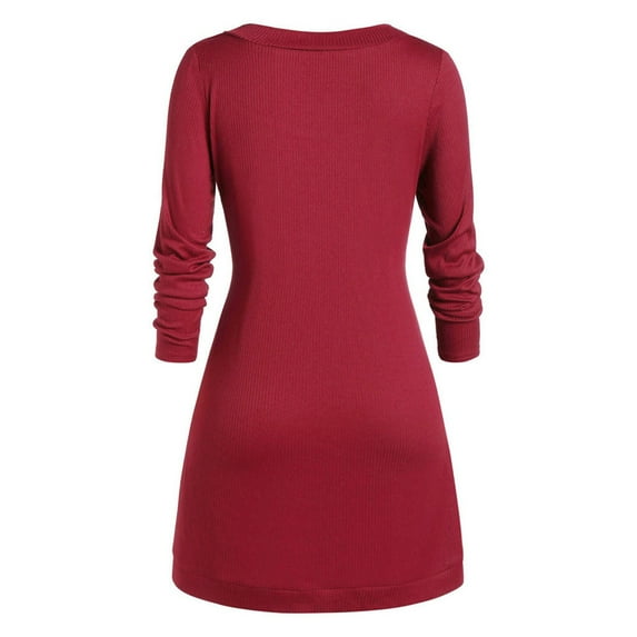 Vedolay Womens Tops Casual Casual Jackrt for Women Fall Winter Open Front Long Sleeve Ruched Cropped Tops,Red 4XL