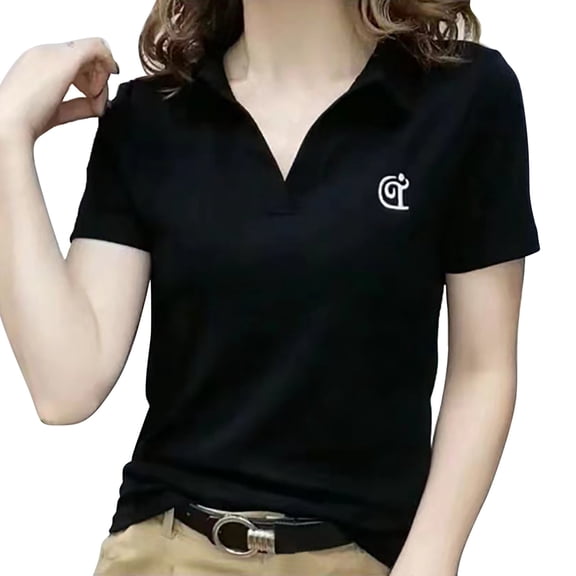 Vedolay Womens Tops Casual Short Sleeve Shirts for Women 2023 Summer Color Block Contrast T-Shirt Crewneck Graphic Casual Loose Tunic Top,Black M