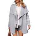 thumbnail image 1 of Vedolay Womens Tops Casual Women's Casual Open Front Long Sleeve Work Business Lapel Fashion Jacket,Gray XL, 1 of 5