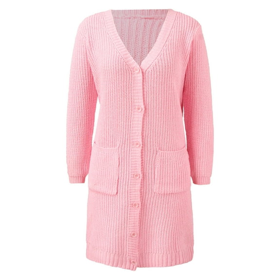 Vedolay Womens Tops Casual Womens Fall Leopard Stitching Casual Jacket Long Sleeve Casual Coat,Pink L