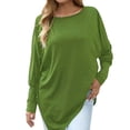 thumbnail image 1 of Vedolay Womens Tops Loose Soft T-Shirts for Women Tops Blouses Green,2XL, 1 of 5