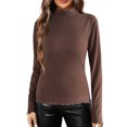 thumbnail image 1 of Vedolay Womens Tops Plus Size Women Long Sleeve Sweatshirts Coffee,L, 1 of 4