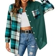 thumbnail image 1 of Vedolay Womens Tops Thick Long Sleeve Blazer Jacket Loose Women Outerwear Green,M, 1 of 5
