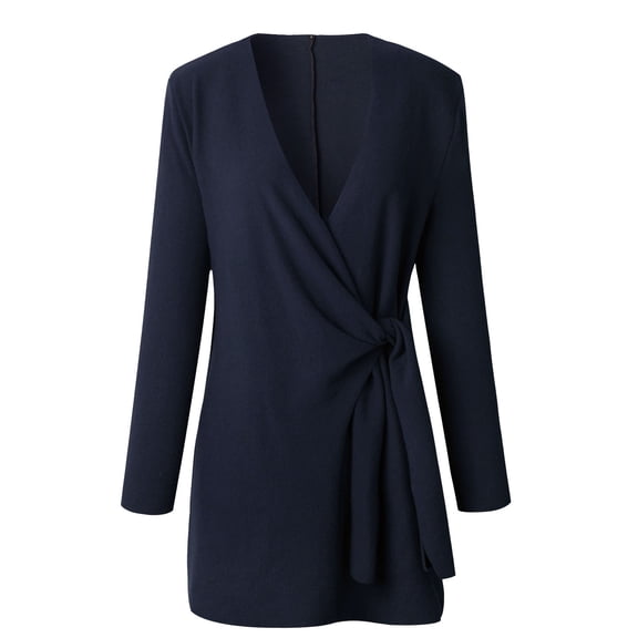 Vedolay Womens Tops Women's Casual Jacket with Fringe Rhinestones Casual Jacket,Blue L