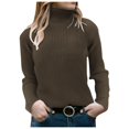 thumbnail image 1 of Vedolay Womens Tops Women's Fall Sweater Knit V Neck Oversized Fashion Pullover Casual Long Sleeve Top,Khaki A, 1 of 5