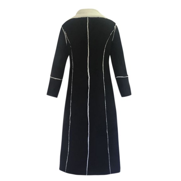 Vedolay Womens Tops Women's Lapel Collar Single Long Sleeve Crop Top Casual Jacket,Black 4XL