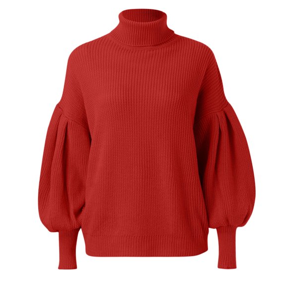 Vedolay Womens Tops Women's Sweaters 2023 Fall Long Sleeve Crew Neck Striped Oversized Casual Pullover Top,Red L