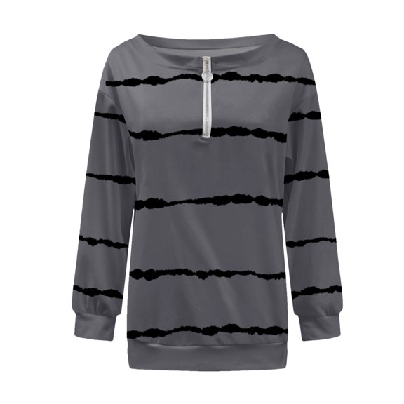 Vedolay Womens Tops Womens Casual Sweatshirt Crewneck Long Sleeve Solid Color Shirts,Dark Gray M