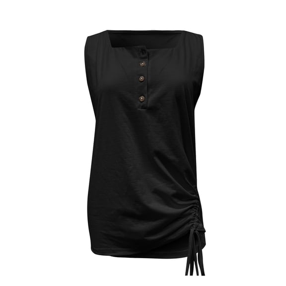 Vedolay Womens Tops Womens Sleeveless Workout Cute Racerback Cropped Tank Tops Summer Clothes,Black S