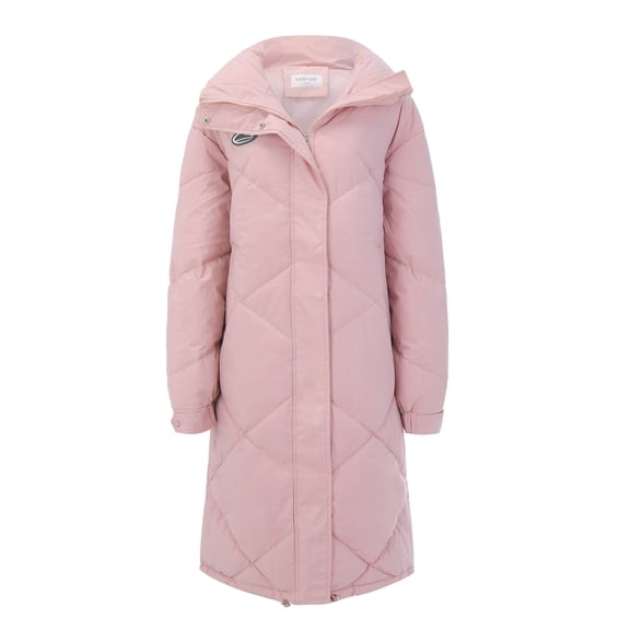 Vedolay Womens Trench Coat Long Sleeve Casual Zipper Hooded Coat Blouse Jacket for Fall Pink,M