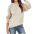 thumbnail image 1 of Vedolay Womens Zip Up Hoodie Fashion 2023 Half Zip Pullover Sweatshirts Quarter Zip Oversized Hoodies Zip up Jacket Beige,L, 1 of 4