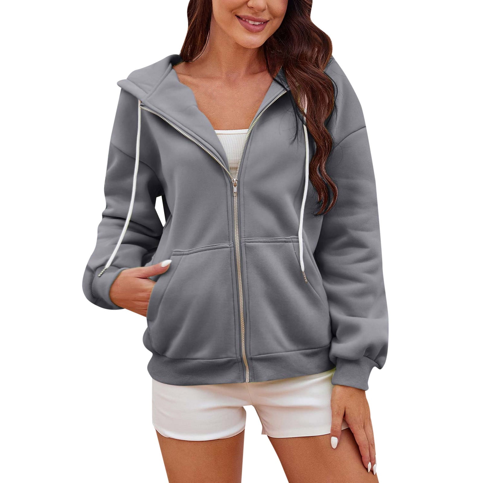 Vedolay Womens Zip Up Hoodie Fashion 2023 Zip Up Velour Tracksuits Long