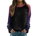 thumbnail image 1 of Vedolay Womens Zipper Hoodie Coat 2023 Plus Crew Neck Long Sleeve Boyfriend Pullover Sweatshirts Black,S, 1 of 5