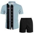 thumbnail image 1 of Vedolay Workout Short Sets Men's Casual 2 Piece Outfits- Tracksuit Summer Short Sportswear Workout Set, L, 1 of 3