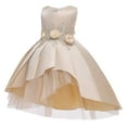 thumbnail image 1 of Vedolay Young Girl Dresses Asymmetric Ruffled Organza Sequin Flower Girl Dress Toddler Girl Dresses,B 5-6 Years, 1 of 5