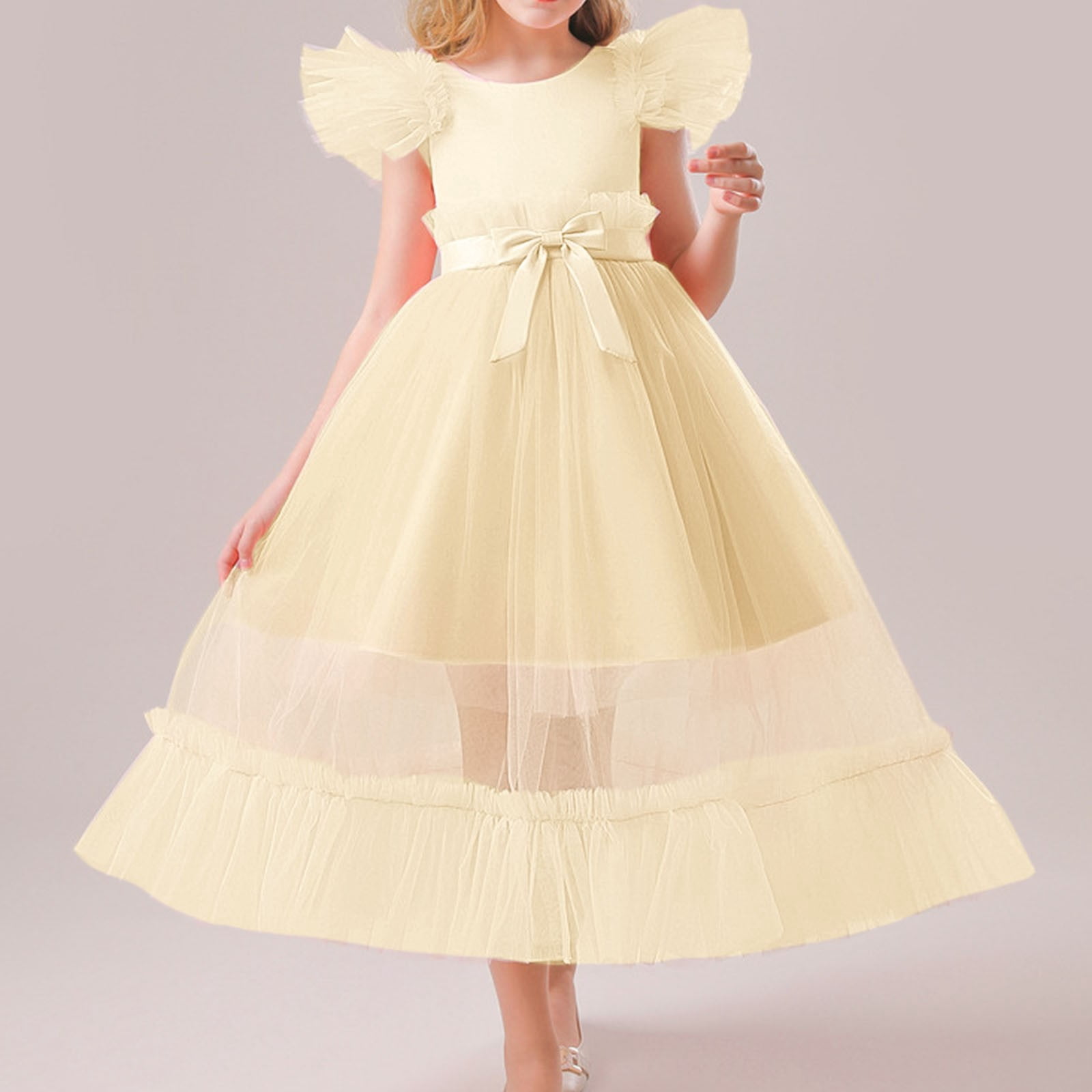 Robe Fille By By Girl Taille 14 - Rouge Pailleté, Manches Courtes - Occasion Très Bon état