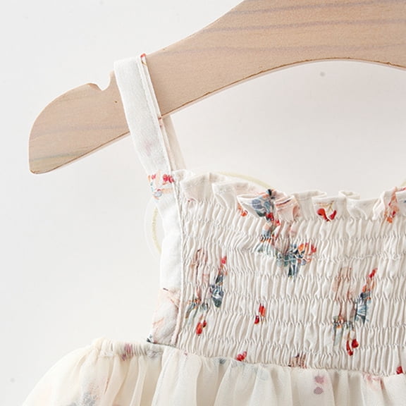 Vedolay Young Girl Dresses Girls Dress Basic Short Sleeve A Line Swing Skater Twirl School Party Dress,White 6-12 Months