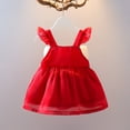 thumbnail image 1 of Vedolay Young Girl Dresses Girls Short Sleeve Dress Toddler to Little Kid,Red 6-18 Months, 1 of 5