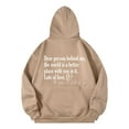 thumbnail image 1 of Vedolay Zip Hoodies for Women 2023 Hoodies for Women 2023 Long Sleeve Sweatshirts Crewneck Casual Loose Fall Clothes,Khaki L, 1 of 4
