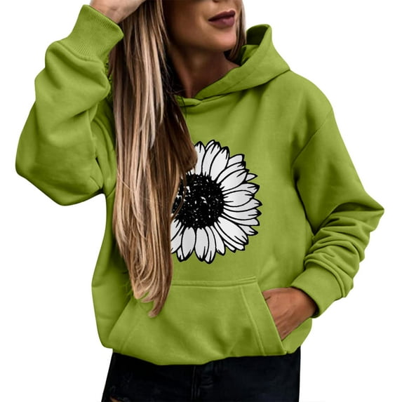 Vedolay Zip Hoodies for Women Women Half Zip Oversized Sweatshirts Long Sleeve Pullover Workout Warm Tops with Pockets,Green XL