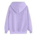 thumbnail image 1 of Vedolay Zip Up Hoodies for Women Women's 2023 Casual Hoodies Long Sleeve Solid Lightweight Pullover Tops Loose Sweatshirt,Purple XL, 1 of 3