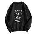 thumbnail image 1 of Vedolay Zipper Hoodies for Women Hoodies for Women Oversized Sweatshirts Crew Neck Long Sleeve Pullovers Sweatshirt Casual Fall Clothes,Black XXL, 1 of 4