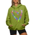 thumbnail image 1 of Vedolay Zipper Hoodies for Womens 2023 Fall Fashion Casual Long Sleeve Crewneck Sweatshirt Loose Fit Pullover Hoodie,Green M, 1 of 4