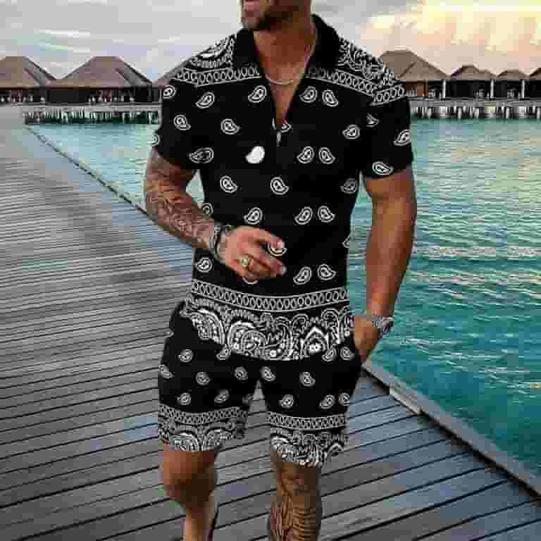 Vedolay shorts sets men two piece outfits Piece Outfits Casual