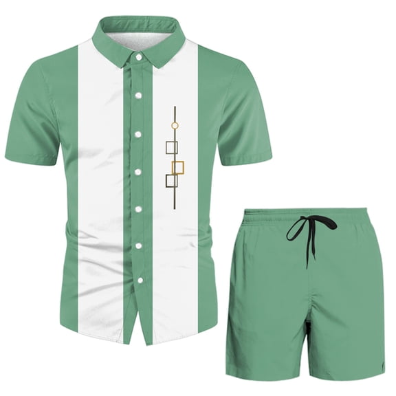 Vedolay shorts sets men two piece outfits Men's Summer Shirt & Shorts Set Two Piece Casual Sports Outfits,White 3XL