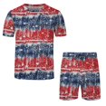 thumbnail image 1 of Vedolay summer sets men 2 piece Men's Shirt and Shorts Set 2 Piece Summer Fashion Set,Red M, 1 of 3
