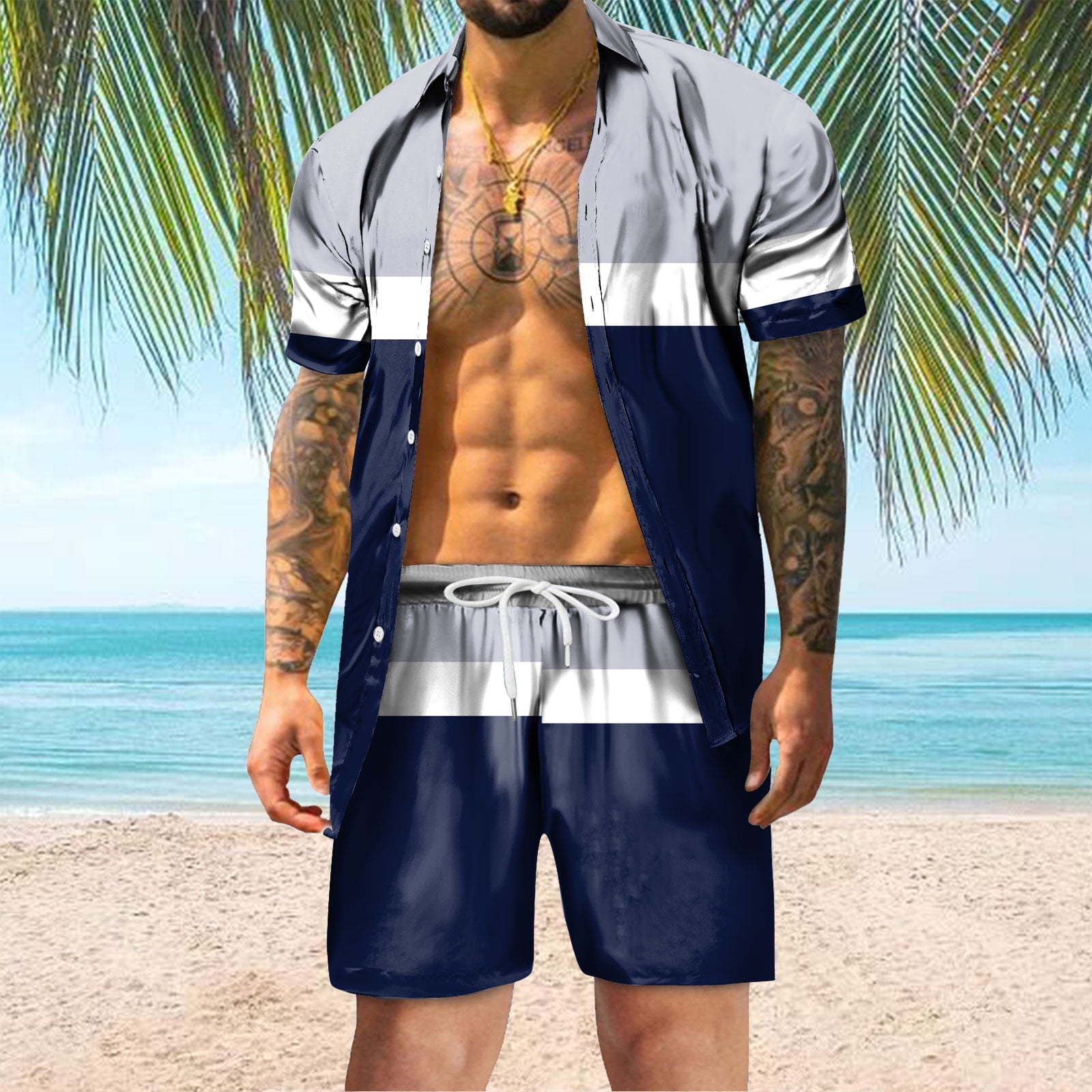 Vedolay Men Short Sets Outfits 2 Piece Mens Short Sets 2 Piece