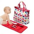 thumbnail image 1 of Vedustute Baby Diaper Bag for Hospital Large Capacity Mommy Diaper Bags tote with Holders for Stroller & Wipeable Diaper Changing Pad, Red, 1 of 5
