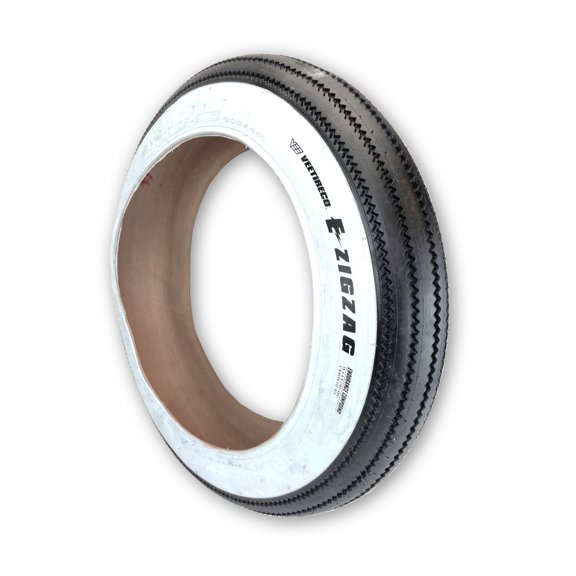 Vee 20x4.0 White Wall Zig Zag E-Bike 50 Tire Folding Bead Endurance Compound