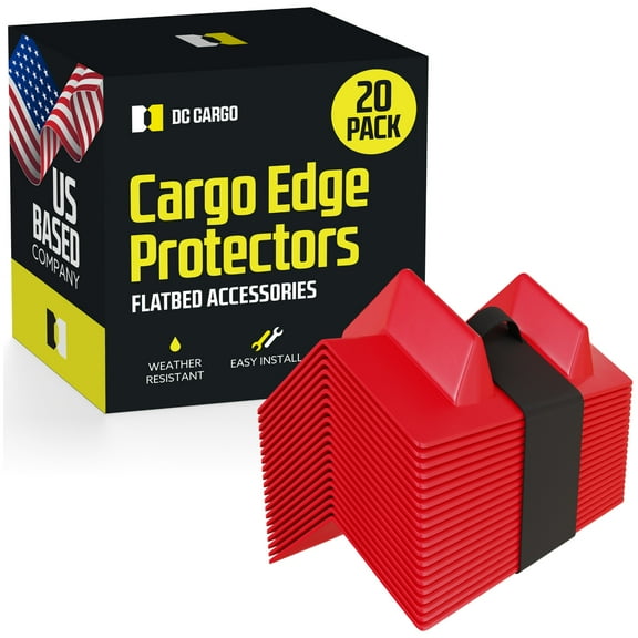 "Vee Board Carry-on Pack of 20 Red VBoards, Cargo Load Corner Edge Protector and Tie-Down Strap Guard Bumper Cushion, 11"" x 4"" x 4"", DC Cargo Mall"