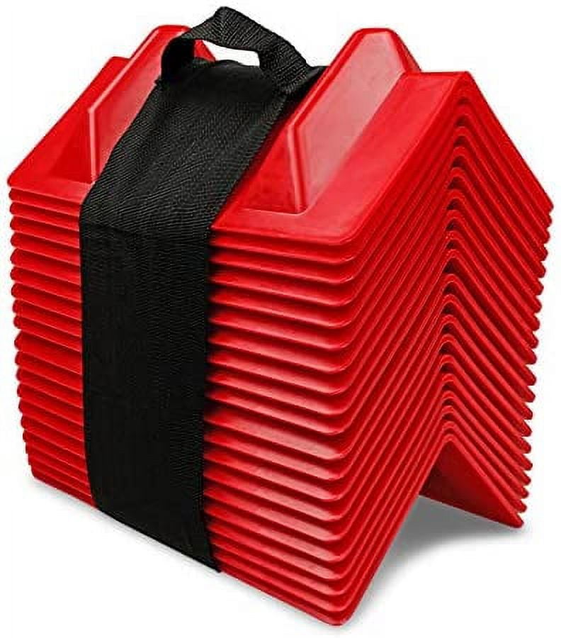 Vee Board Carryon Pack of 20 Red VBoards, Cargo Load Corner Edge Protector and TieDown Strap