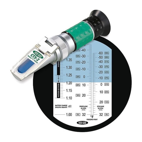 Vee Gee Analog Refractometer Coolant Freezing Point F 1.0 CTX-2