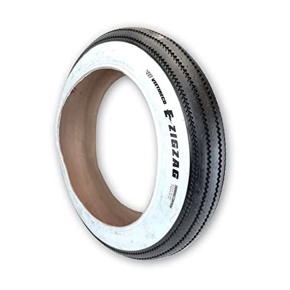 Vee Tire 20x4.0 White Wall Zig Zag E-Bike 50 Tubeless Ready Tire with Folding Bead and Endurance Compound 20x4,20 x 4.0