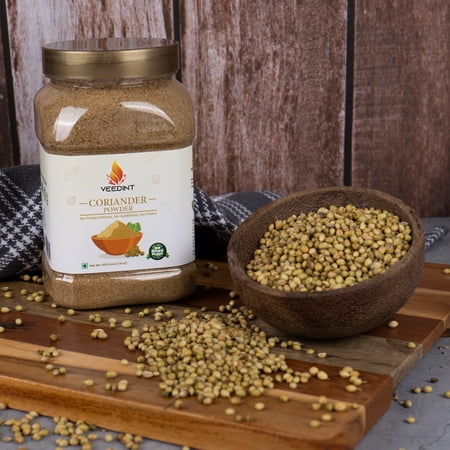 VeeDInt Coriander Powder, 14 oz Pack, Freshly Grounded Seed, Rich Minerals, Indian Origin