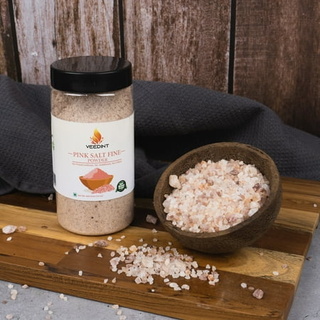 VeeDInt Himalayan Pink Salt, 14 oz, Powder Grain, 100% Pure & Natural, No added Colour